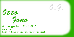 otto fono business card