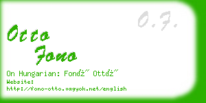 otto fono business card